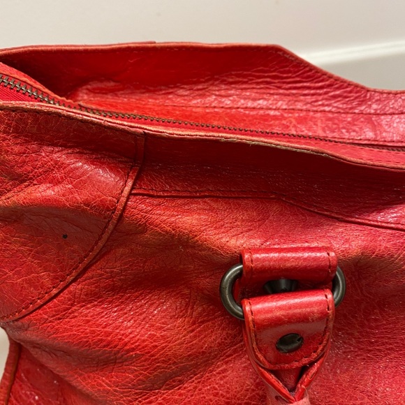 Authentic Balenciaga 💯 Part-time Red Moto Handbag - Picture 9 of 16